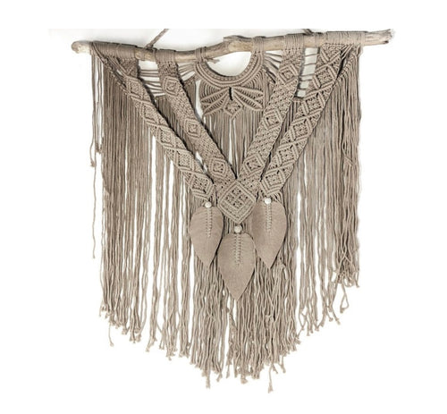 Macrame hanger- latte