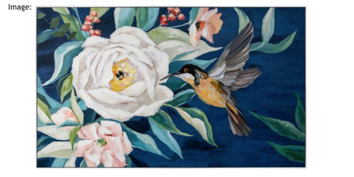 Paint on canvas- floral tryst