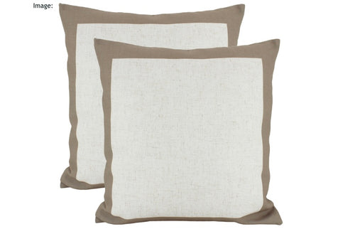 CUSHION- LINEN BORDER