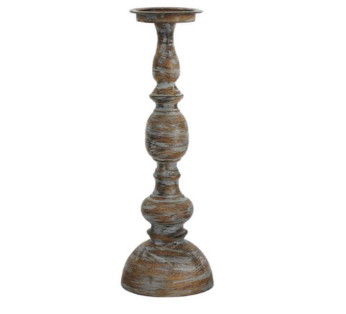 METAL CANDLE HOLDER -NATURAL