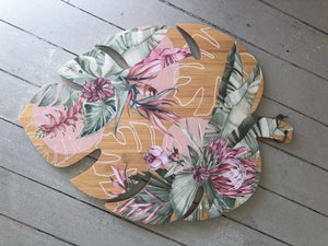BAMBOO MONSTERA LEAF SHAPED PLATTER