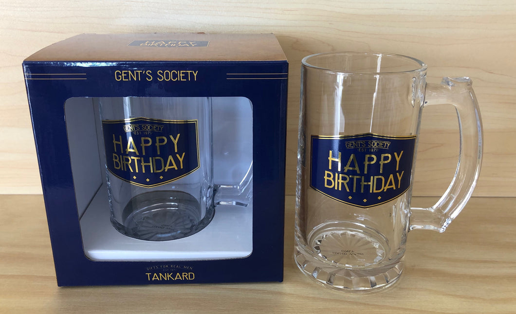 GENTS SOCIETY- HAPPY B/DAY TANKARD