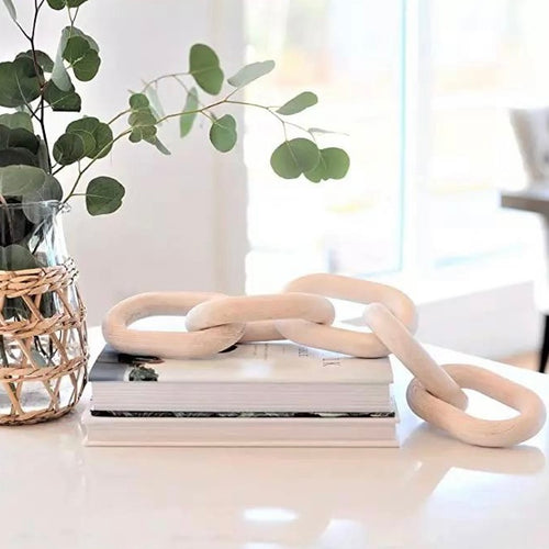 WOODEN CHAIN- WHITE